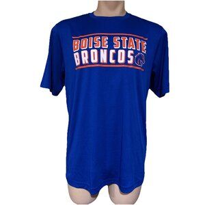 NWT Boise State University Broncos BSU Colosseum Blue Performance Shirt Men's L